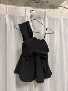 ワンショルダー ビスチェ ブラック
