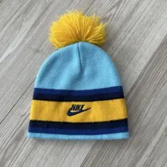 Nike ポンポン付きニット帽 水色・黄色　ベビー