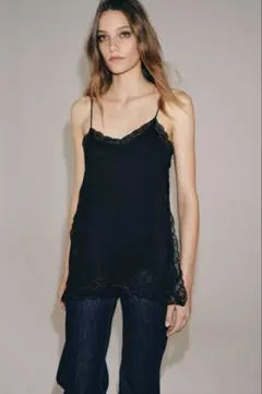 ZARA WOMAN 新作　ZW COLLECTION レーストリムトップスのサムネイル
