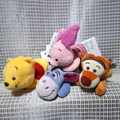くまのプーさん 赤いほっぺ 寝そべり マスコット　全４種セット