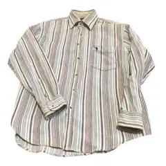 90s 00s ポロクラブ 長袖 シャツ マルチカラー ストライプ サイズL