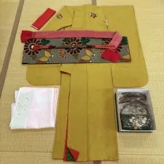 振袖セット　花紋刺繍無地振袖　高級作家物