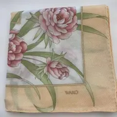 【新品未使用】WAKO 銀座和光 花柄 大判ハンカチーフ