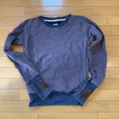 KAPITAL グレー/パープル　裏起毛長袖トレーナー　【サイズ1】のサムネイル