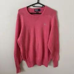 polo by Ralph Lauren ピンク　コットン　ニット　セーター