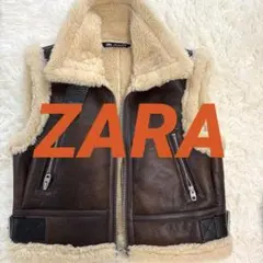 【新品未使用】ZARAブラウンシープ スキンムートンベスト
