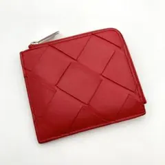 超美品・使用感少なめ✨ ボッテガヴェネタ カセット ミニ財布 L字ジップ 赤
