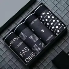 新品　前閉じ　抜群の伸縮性 メンズ 下着 ボクサーパンツ　4枚セット　激安　M