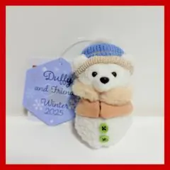 ダッフィー　ぬいぐるみチャーム　シークレットオブスノーウィーデイ　雪だるま