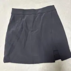 グレー スリット入り ミニスカート