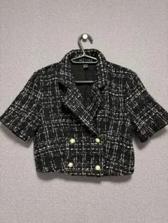 チェック柄ダブルブレストセットアップ