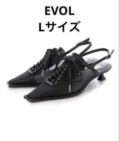 Ezick × EVOL イーボル チュールミュール サンダル ブラック　L