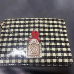 マイメロディ チェック柄 パスケース