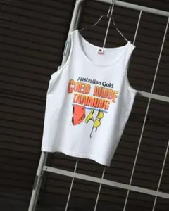 '94 USA製 COED NUDE TANNING ノースリーブ Tシャツ 白のサムネイル