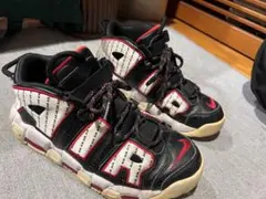 NIKE AIR MORE UPTEMPO ブラック レッド スニーカー
