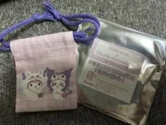 ちいかわ×サンリオ ノベルティ 特典 ミニ巾着 クロミ×モモンガ