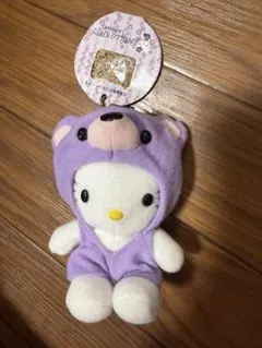 激レア☆北海道限定⭐️ キティちゃん× ラベンダー熊ぬいぐるみ♡2000