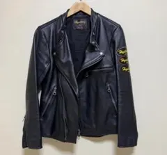 HYSTERIC GLAMOUR カウハイド レザージャケット Sサイズ WILDSIDE × HYSTERIC GLAMOUR RACING LEATHER JACKET(L Black
