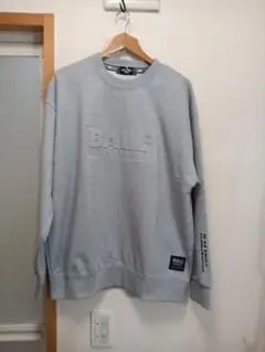 新品　BALL エンボスロゴ クルーネックソフトスウェット グレー　L