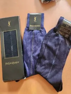 Yves Saint Laurent ダークブルーソックス 3足セット