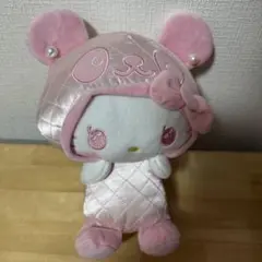 ハローキティ クマフードぬいぐるみ
