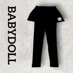 BABYDOLL キッズ スカート付きレギンス スカッツ (140) ブラック
