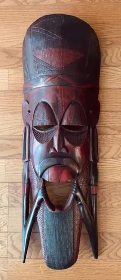 アフリカンアート風木製彫刻 アフリカンアート風木製彫刻 約15cm - メルカリ