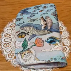 ふわふわガーゼハンカチ⭐️おとぎの国の猫と仲間たち☆可愛い猫たち☆fuwara