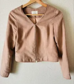 MIIAベージュ スエード　ジャケット M