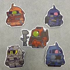 防水ステッカー　【5枚セット】　ガンダム　可愛い　GMP-07