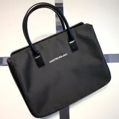 CASTELBAJAC　トートバッグ　ハンドバッグ　ロゴ　黒　シンプル　箱付きのサムネイル