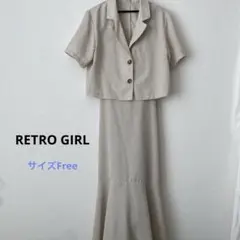 ベージュ ショートスリーブジャケット付きロングワンピース