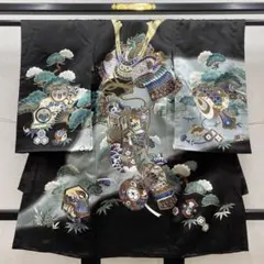 511ayu32◎宮参り 掛け着 祝い着 七五三にも 3歳 兜扇◎美品