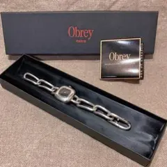 Obrey フランス製 純銀ジュエリーブレスレットウオッチ　稼働中　竜頭不良