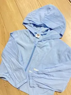 水色フード付きジャケット 120cmのサムネイル