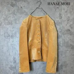 HANAE MORI ノーカラー コーデュロイジャケット R499のサムネイル