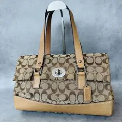 Y2K COACH Signature Turnlock Satchel Bag