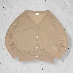 URBAN RESEARCH DOORSコットンアセテートVネックカーディガン茶