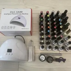 ネイルカラー　ジェルネイル　LED機器セット　セルフネイル　美品　セット
