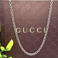 美品✨ グッチ GUCCIネックレス あずきチェーン 50cm シルバー Ag