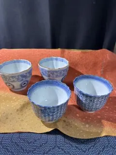 古伊万里 染付花草文湯呑 五客セット 明治伊万里 古美術 A - メルカリ