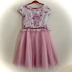 メゾピアノ⭐︎mezzo piano chuchu♡花柄チュールドレスピンク130