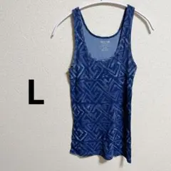 MOSSIMO 幾何学模様 タンクトップ L/G