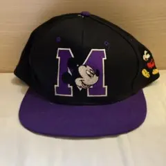 90s】 USA製 ディズニー ミッキー 陰陽 キャップ ブラック - メルカリ