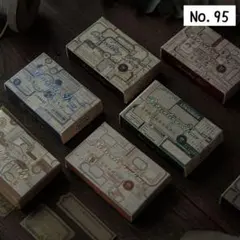 【95】(過去の時間) ステッカー 箱入り レトロ シール タグ ラベル 6種