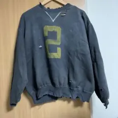 90's ナンバリング　ペイントボロスウェット　チャンピオン　L