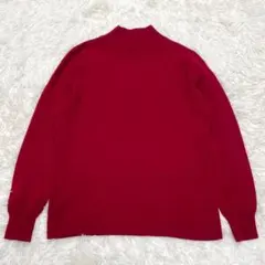ガヴィ•ディ•ガヴィ　レッド　ハイネック　長袖セーター　カシミヤ100% 9号のサムネイル