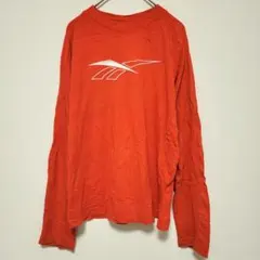 リーボック Tシャツ クルーネック 長袖 オレンジ【S】人気 レア 希少のサムネイル