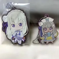 No.82 Re:ゼロ エミリア　ラバー製ストラップ　2個セット