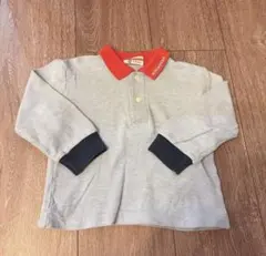 ミキハウス ポロシャツ グレー 赤